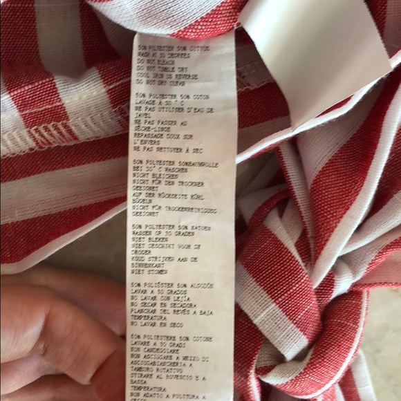 BOOHOO Red and White Striped Crop Top - Picture 6 of 6